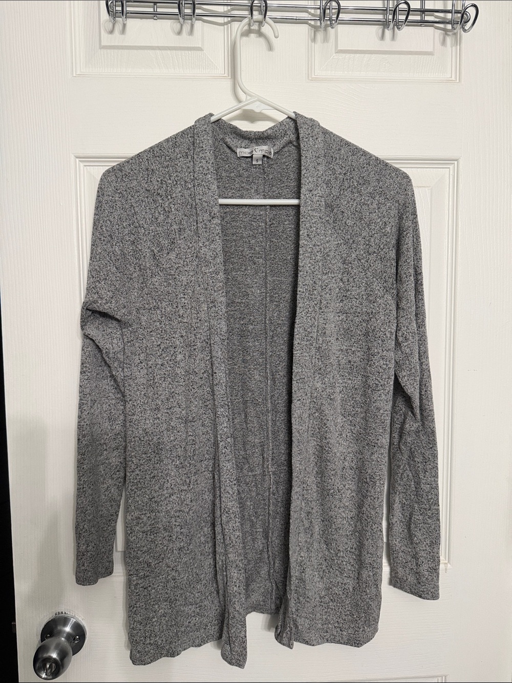 Moa Moa Open-Front Gray Women's Cardigan